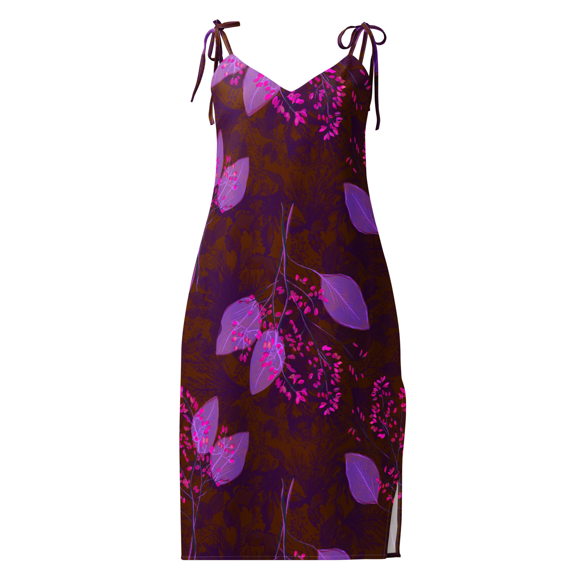 Tie-strap midi dress