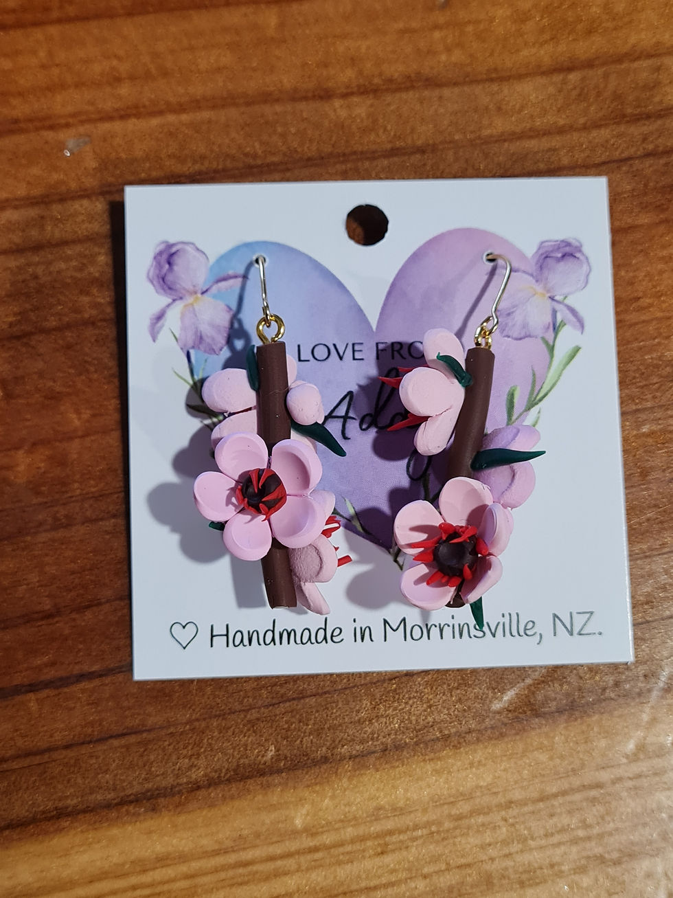 Pink Manuka Earrings