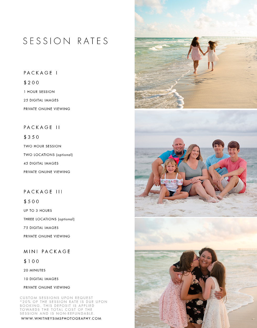 Navarre photographer session rates