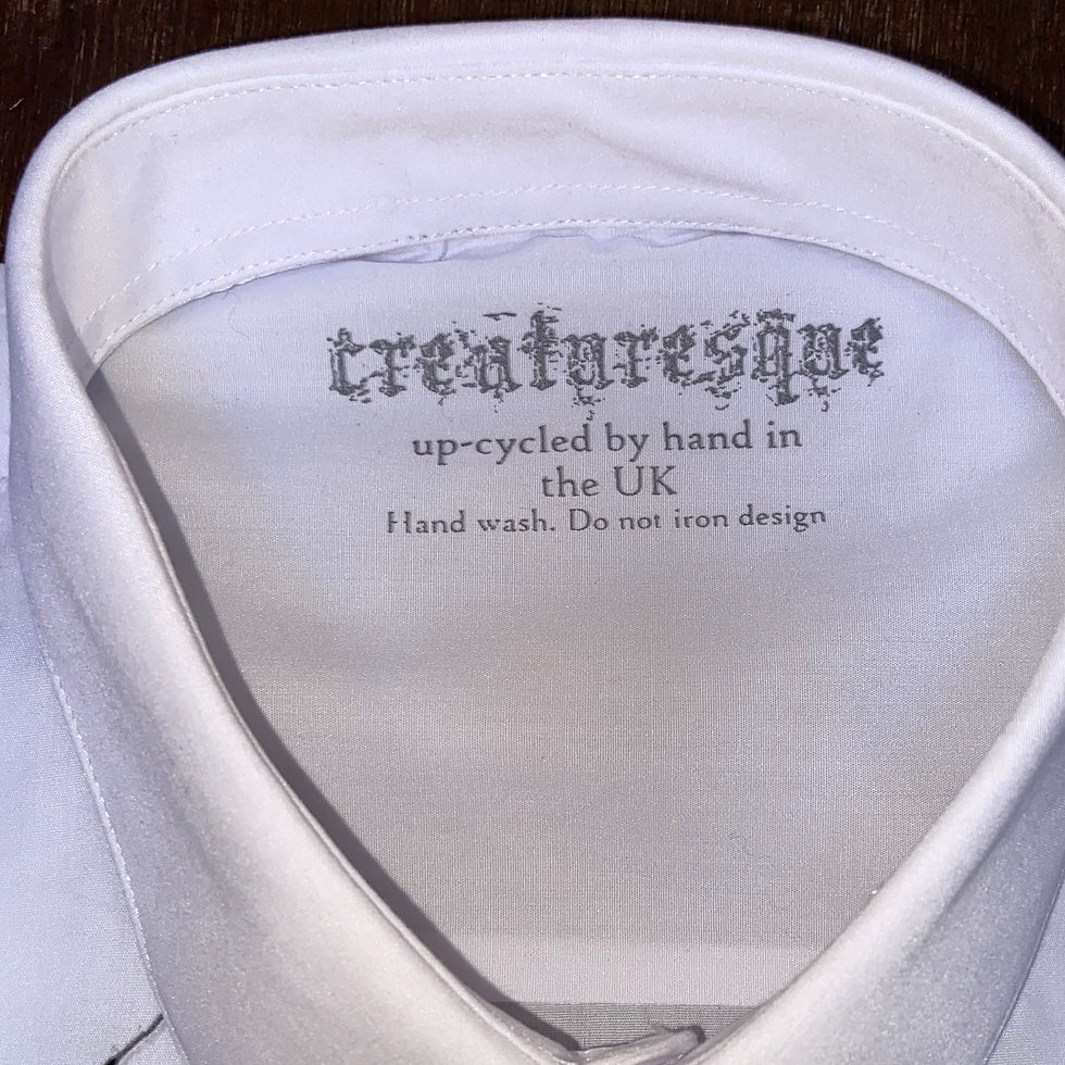Thumbnail: Powerline up-cycled white button up