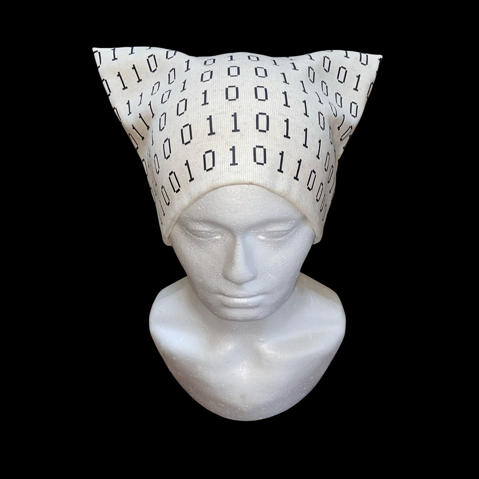 Thumbnail: Binary kitty ear beanie