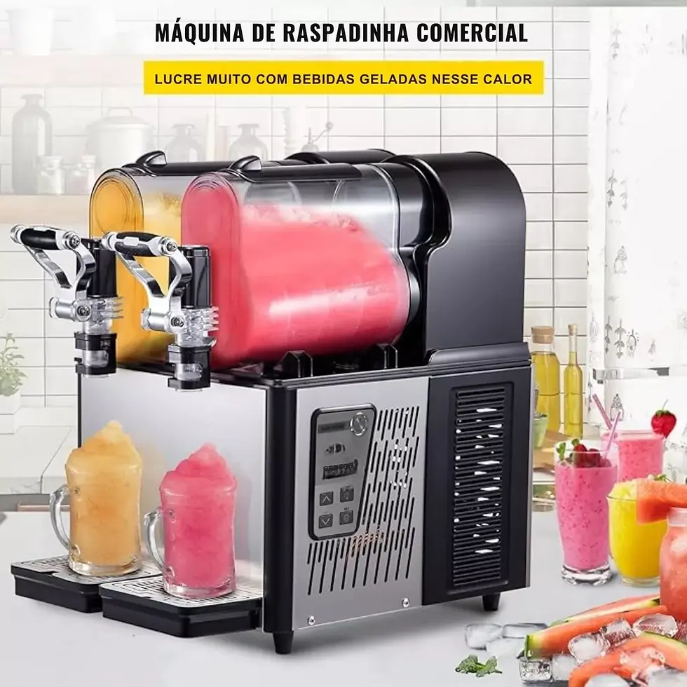 Máquina De Raspadinha Frozen Inox 6l Profissional Suco Drink