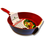 Miniatura: Panela Frigideira 24cm Tampa Espatula Red Similar Polishop