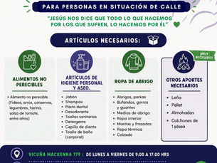 Campaña de Invierno para personas en situación de calle