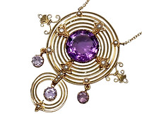 Plaza Jewellery - Antique French Amethyst Pearl Pendant