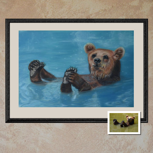 Le tableaux Ours brun avec la photo de référence