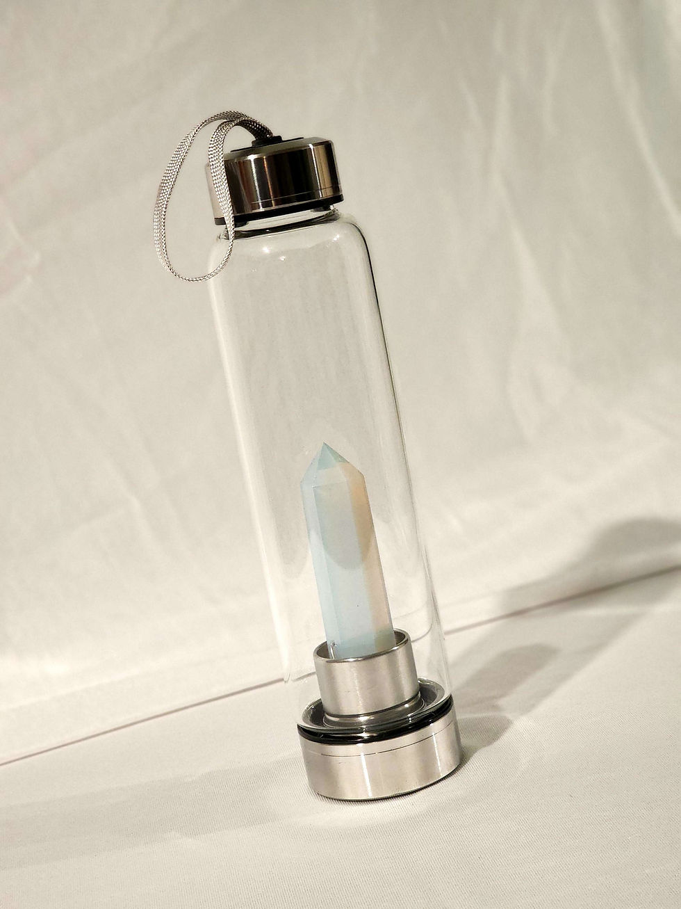 Thumbnail: Crystal Infused H20 Glass Bottle 
