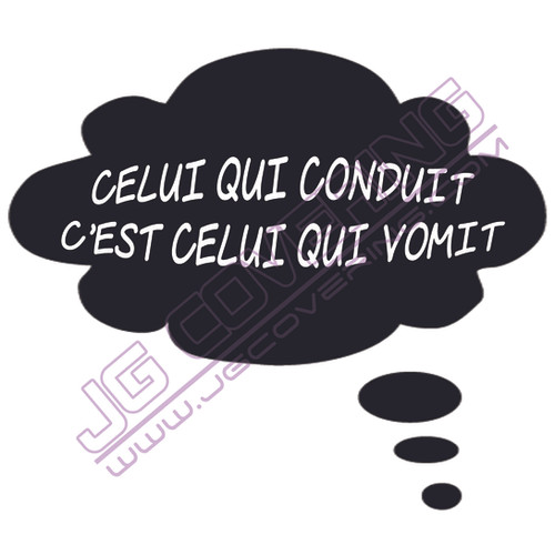 CELUI QUI CONDUIT C EST CELUI QUI VOMIT JG Covering