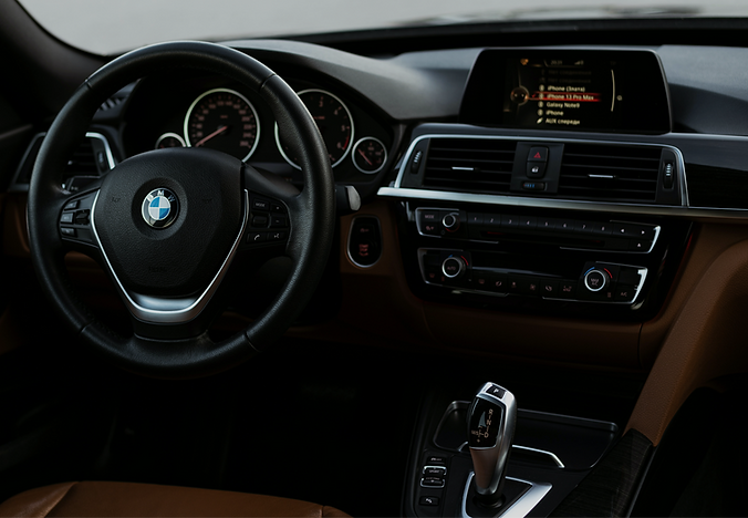 Clean BMW interior after mobile North Delta car detailing