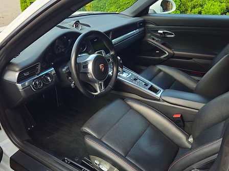 Interior car detailing with deep cleaning of seats, carpets, and dashboard in Delta BC