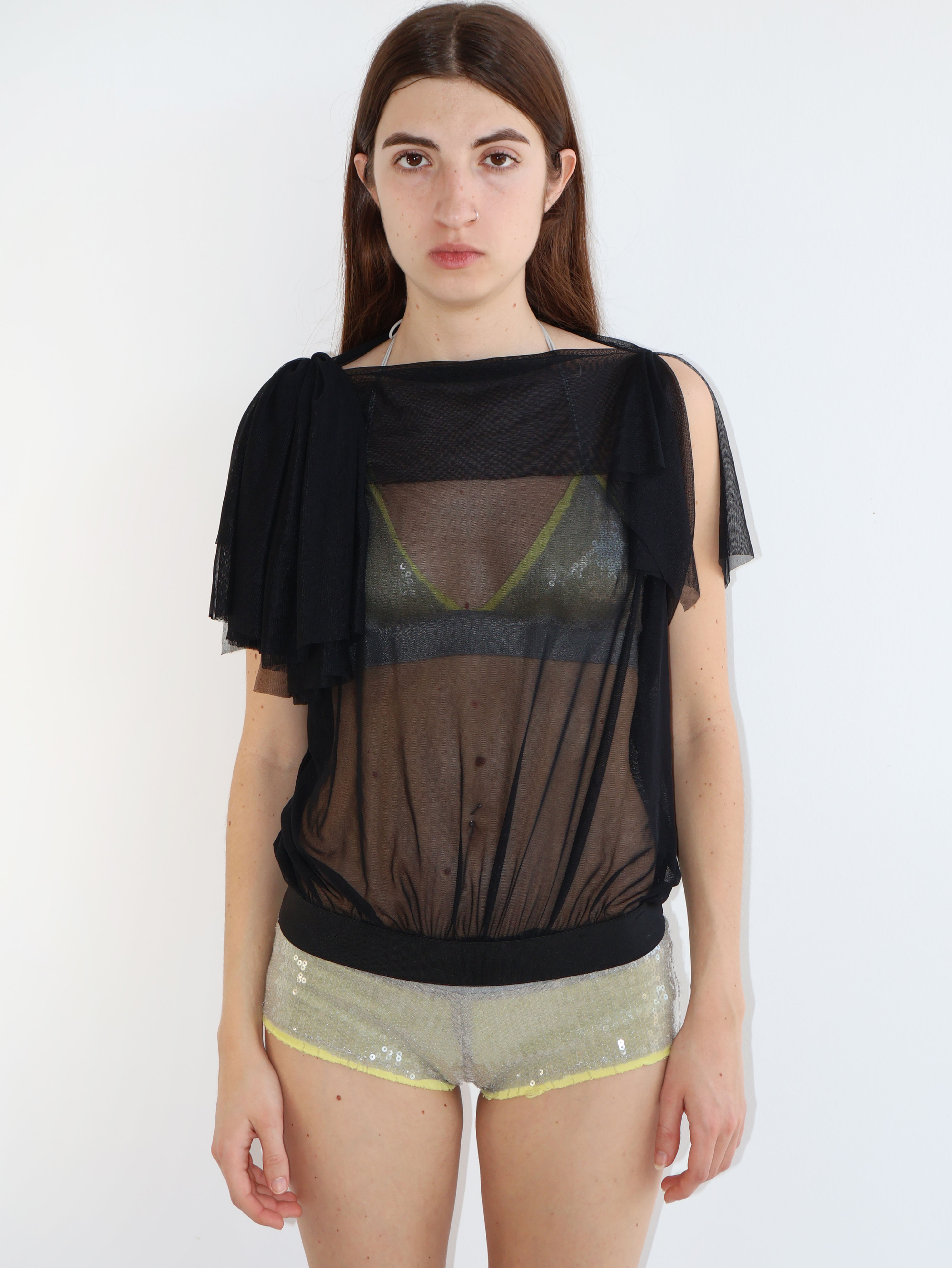 Black Tulle Top