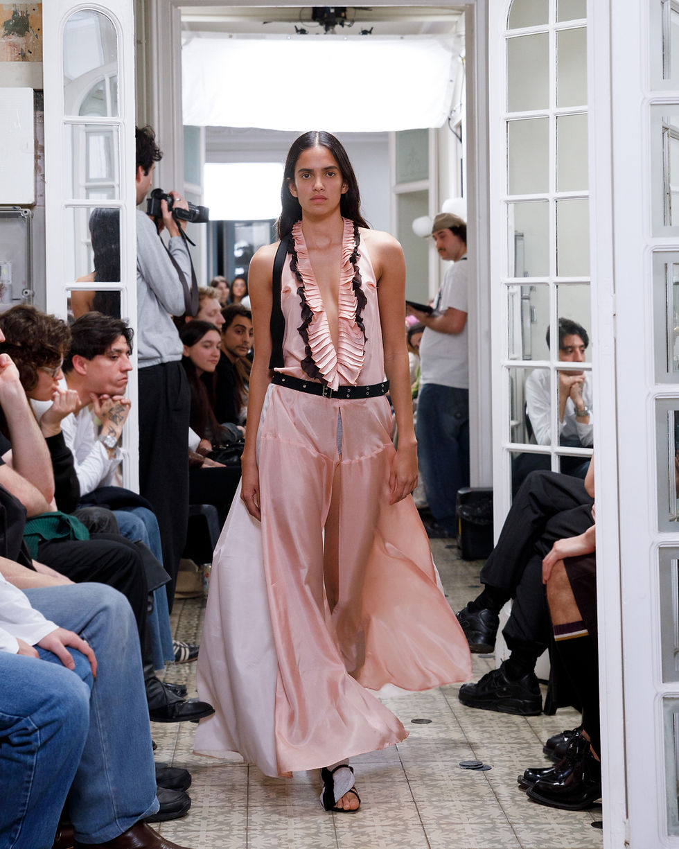 Thumbnail: Pink Silk Waistcoat Dress