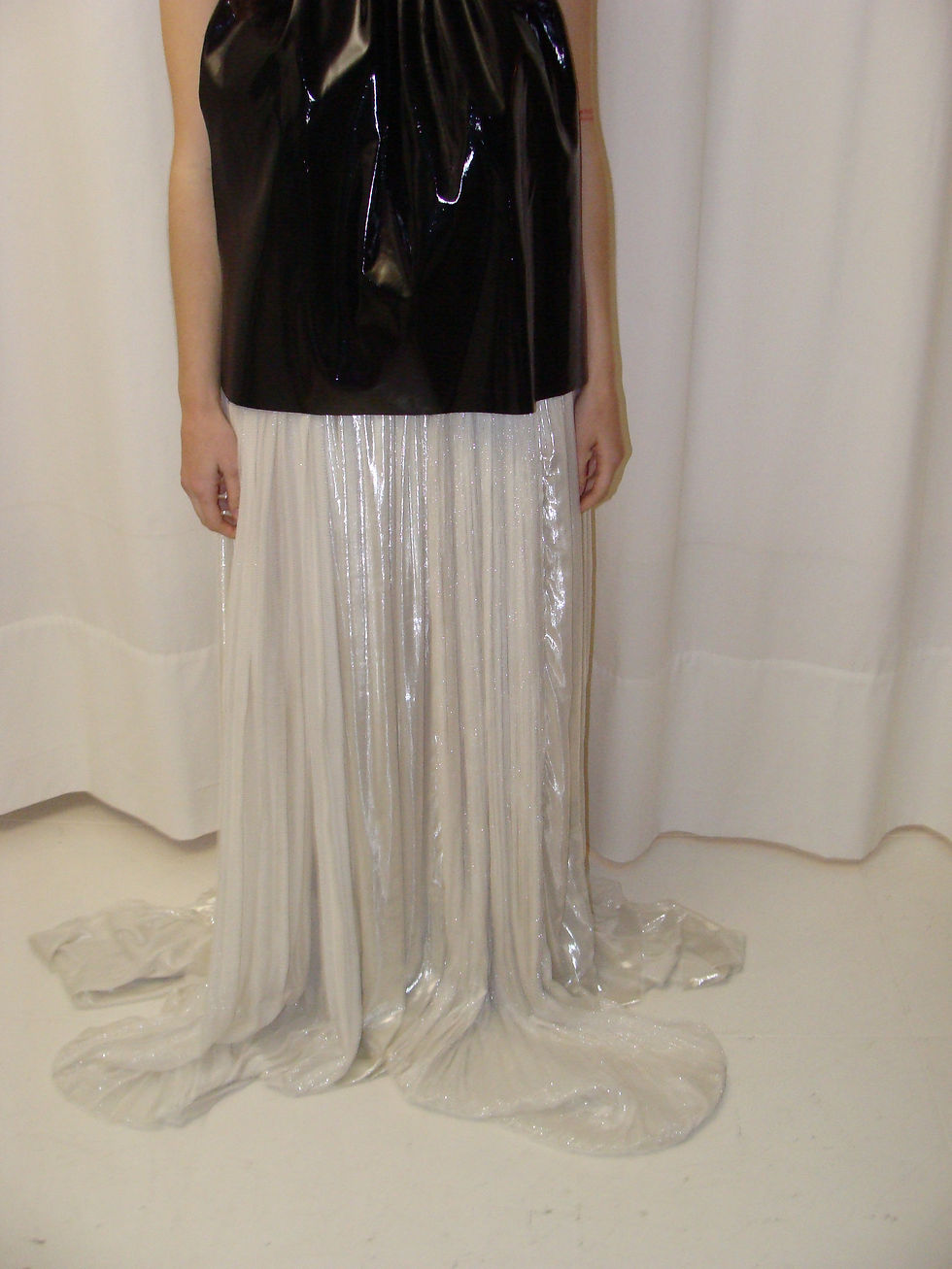 Thumbnail: Sequin Velvet and Silk Godet Skirt