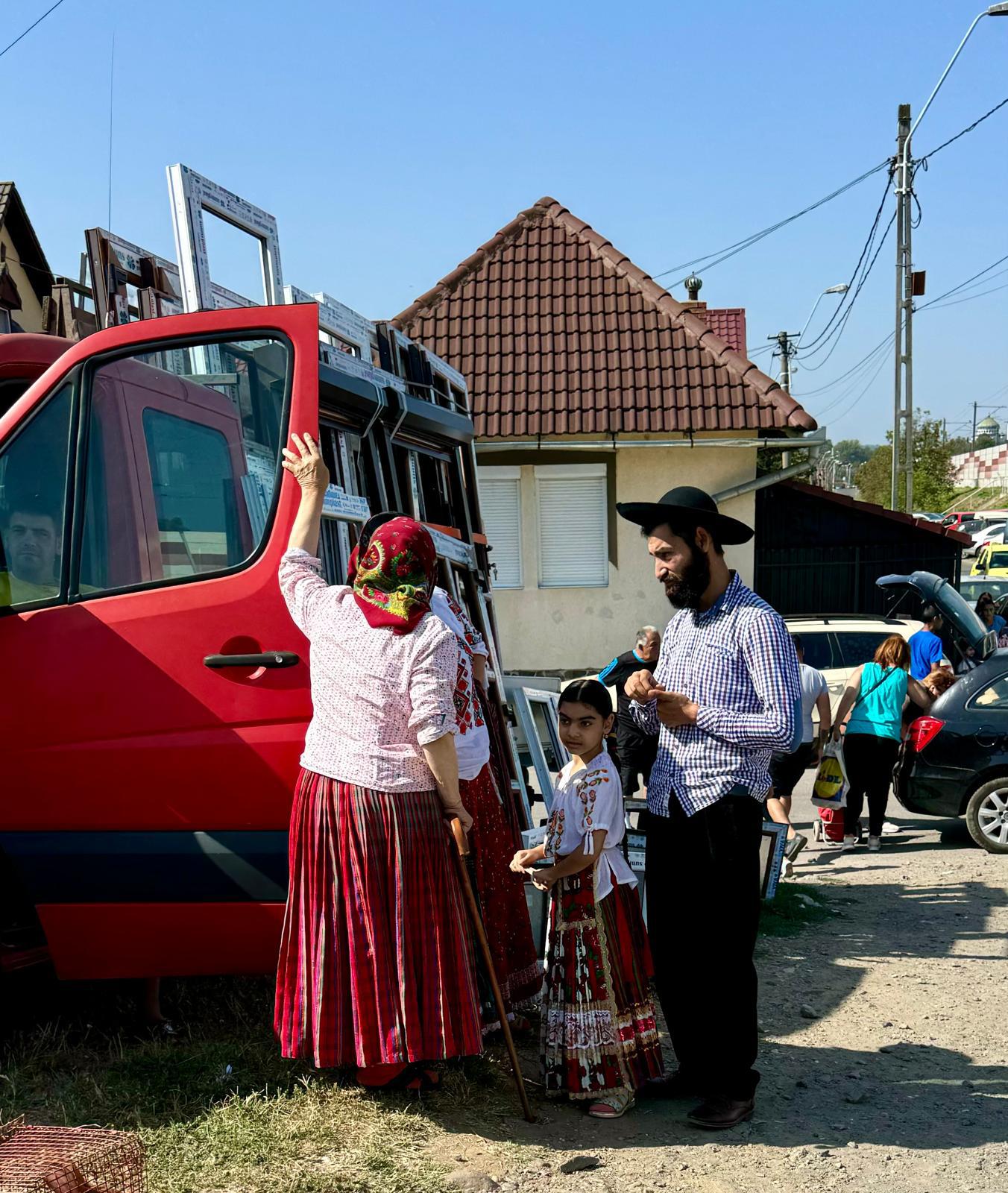 Historic Transylvanian architectural details in a remote Romanian village