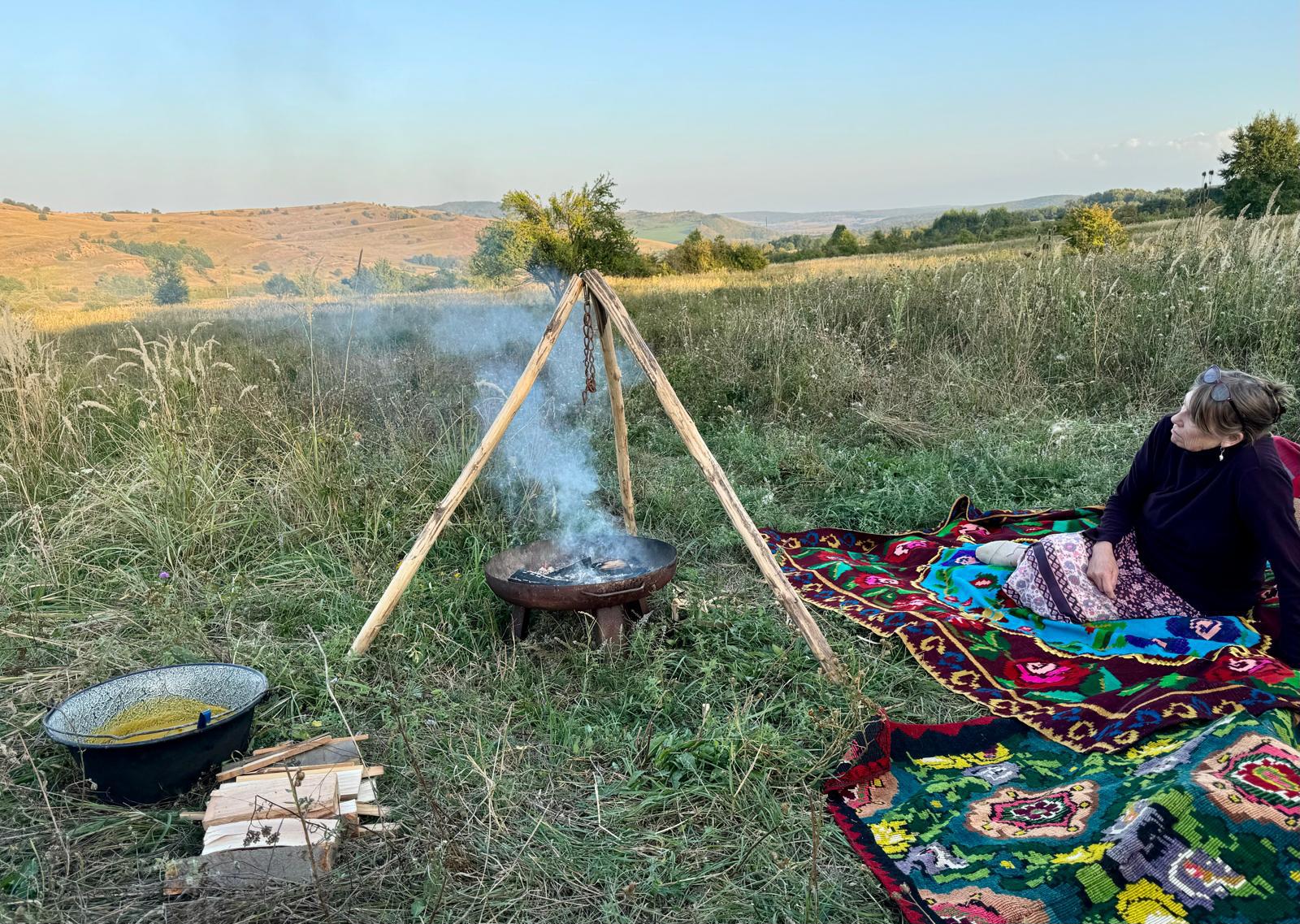Dinner in the nature, Transylvania.