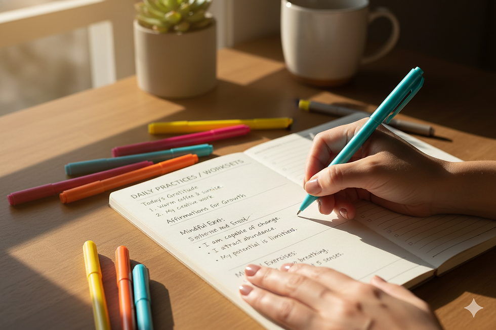 “Practice daily affirmations and gratitude exercises” https://www.digistore24.com/redir/448946/Plan2Prosper/ 
