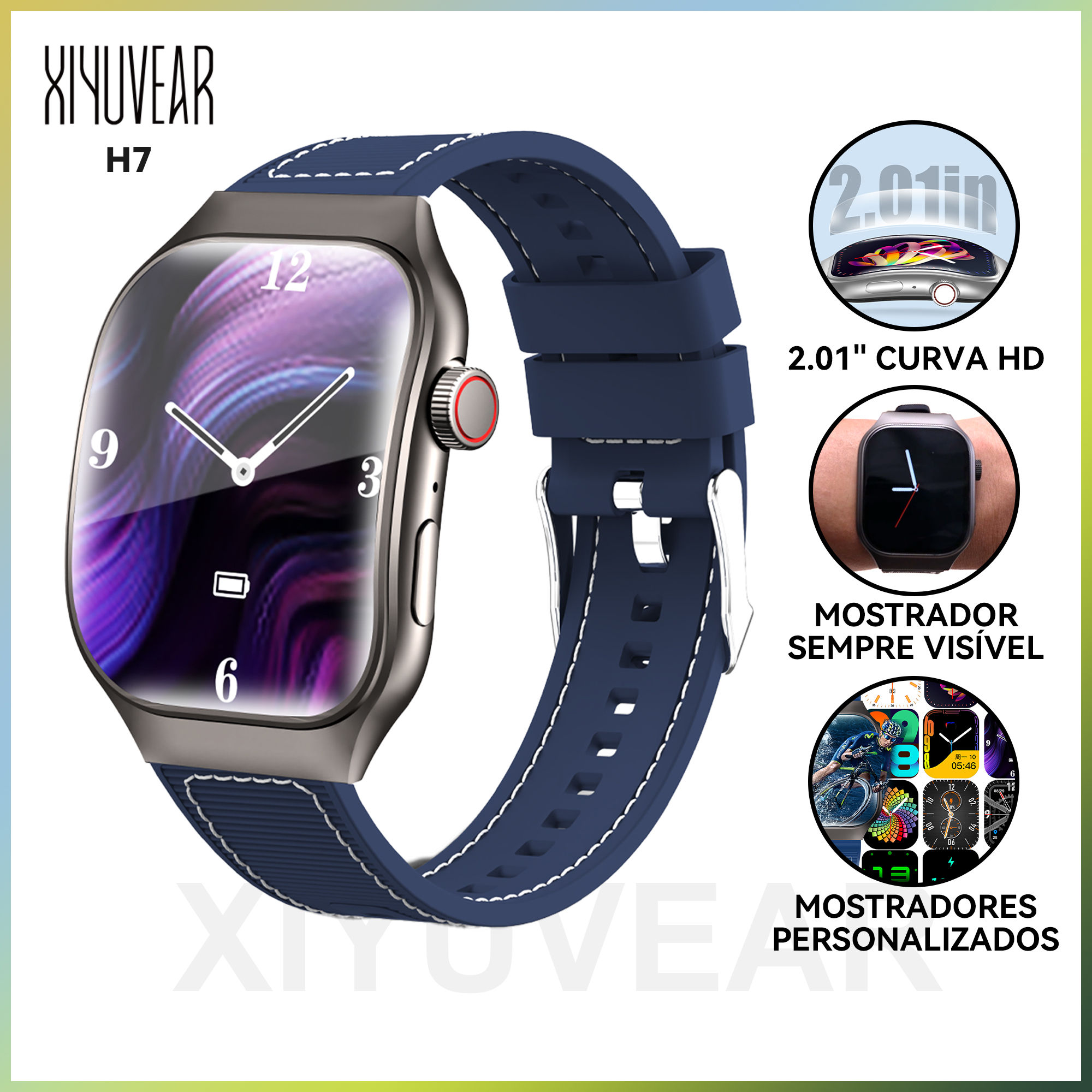 SmartWatch Premium - Tela em Curva 2.0