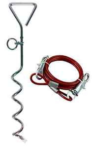 dog corkscrew tether