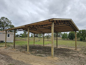 Custom outdoor pavilion in Webster Florida built for shade and outdoor entertaining