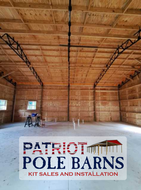 Barndominium shell built in Spring Hill, FL by Patriot Pole Barns, designed as a future barndominium home