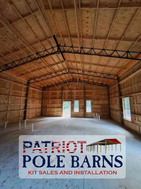 Barndominium shell built in Spring Hill, FL by Patriot Pole Barns, designed as a future barndominium home