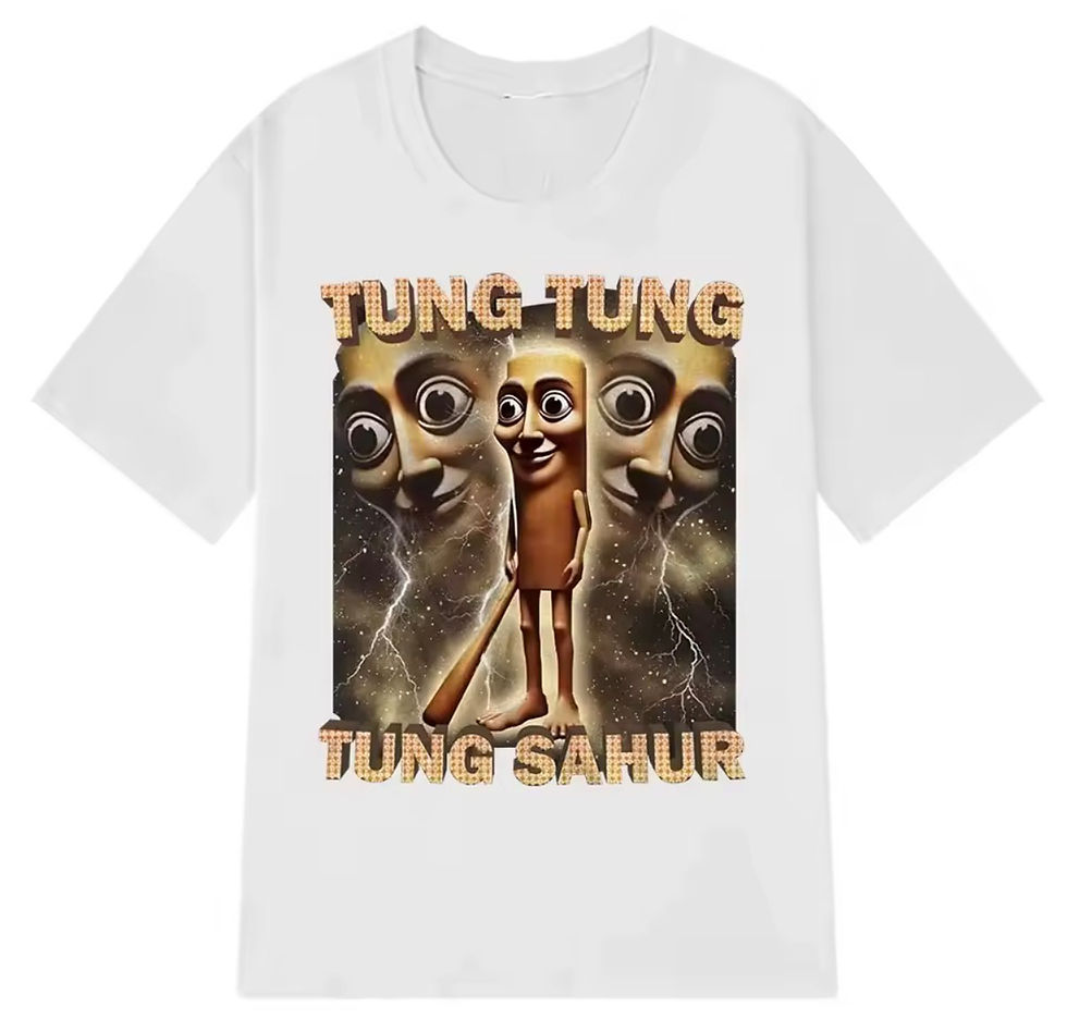 Thumbnail: Tung Sahur Graphic Printed T-Shirt Men Summer Casual Loose Fashion Funny Round N