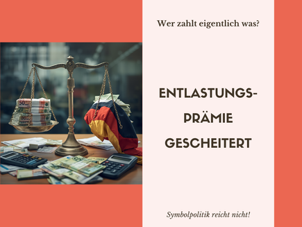 Adieu Entlastungsprämie