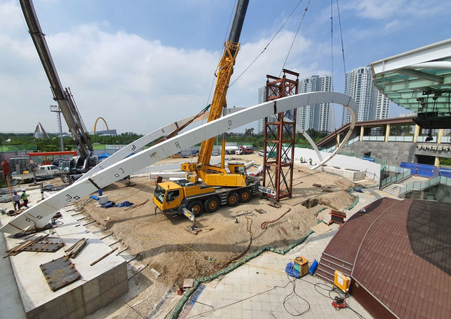 청라야외음악당 금속시설물 시공