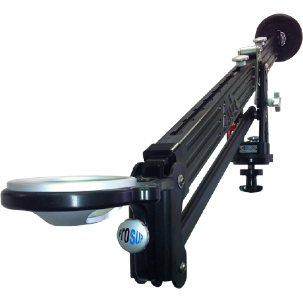 Prosup E-Jib, a versatile and compact camera jib system designed for smooth and dynamic camera movements in film and video production.