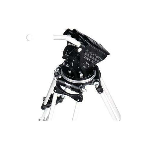 Ronford Baker 2004 fluid head tripod system, known for its precision and durability, designed for professional film and television production.
