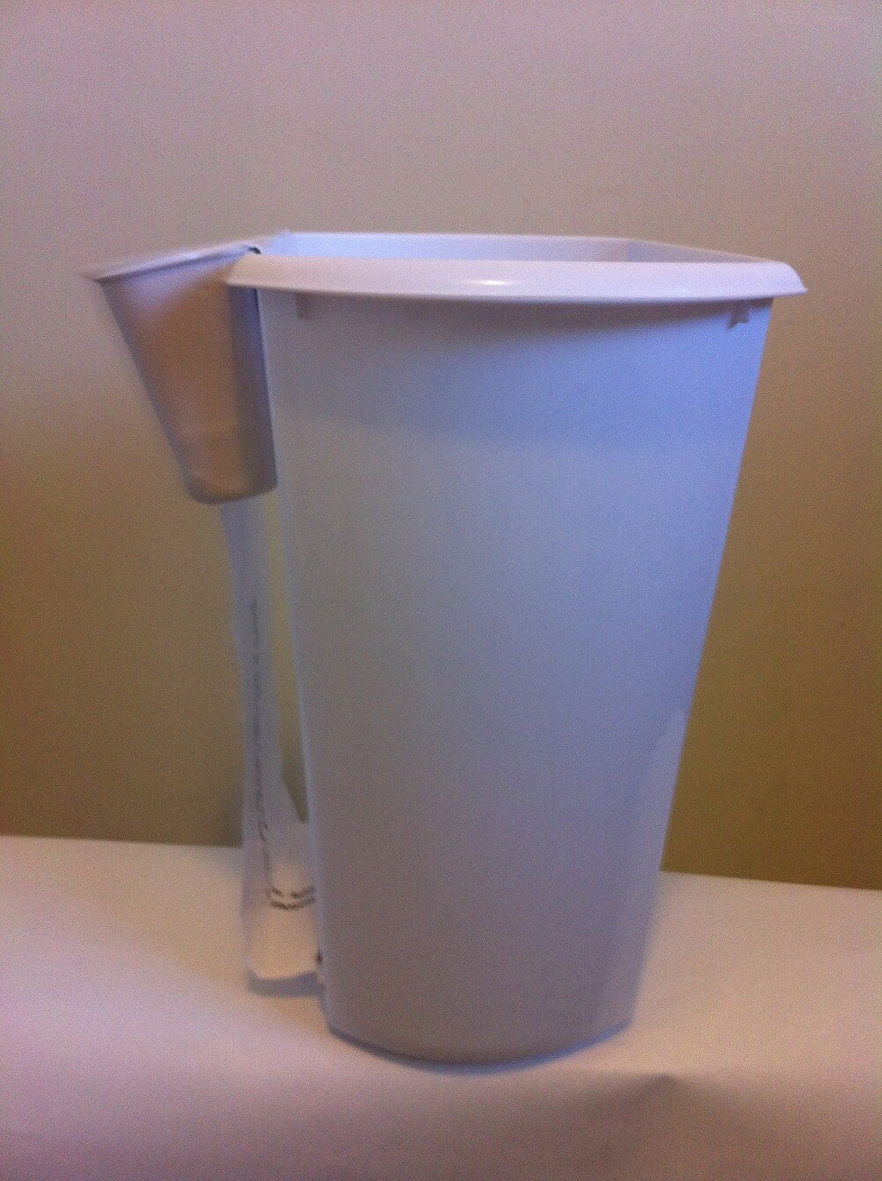 White 3 Gal. Bathroom Wastebasket