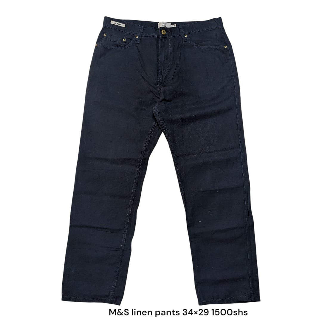 M&S linen pants 34×29