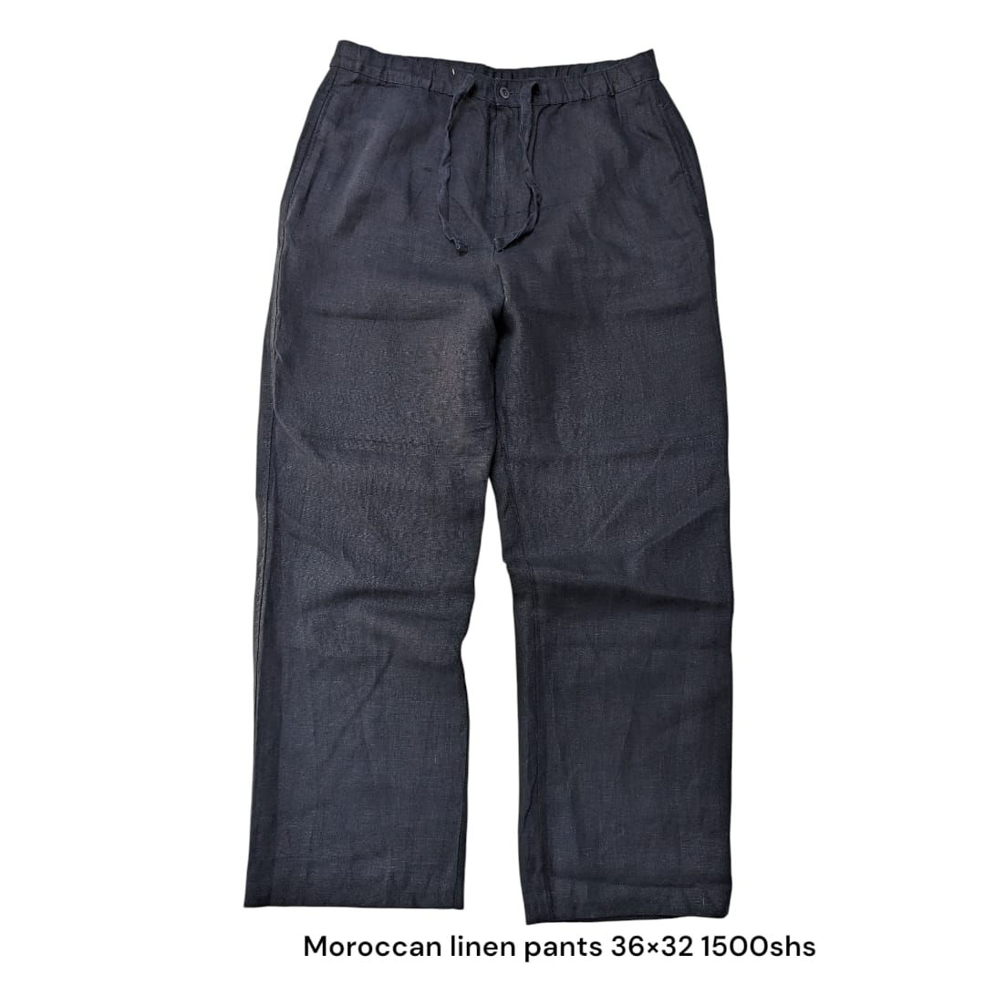 Moroccan linen pants 36×32