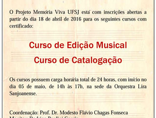 Curso de Catalogação e Edição Musical