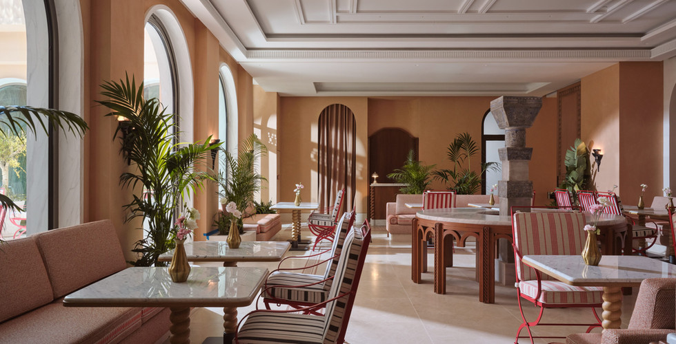 image of dining venue, Byzantino, reintroduced as Athens’ first Grande Brasserie,, image courtesy of Conrad Athens The Ilisian
