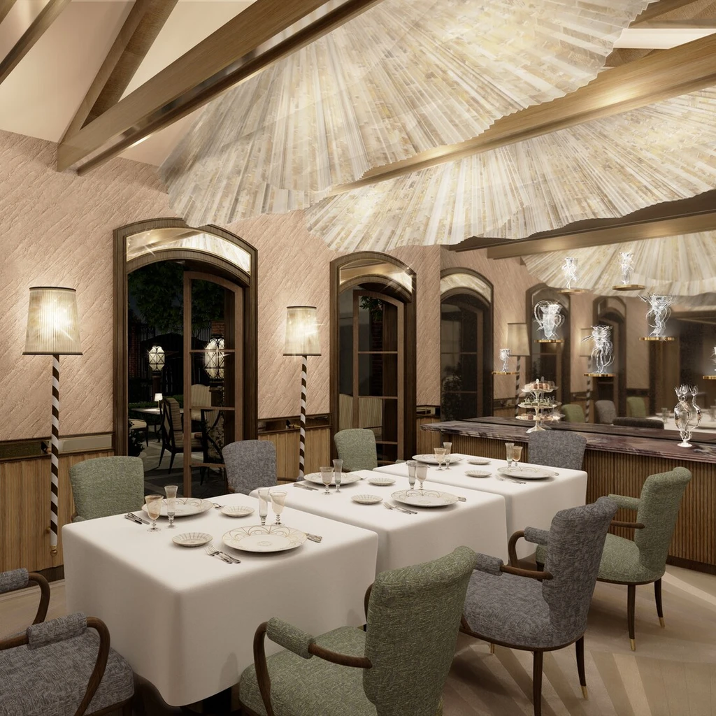 Image of dining venue Heinz Beck Venezia, image courtesy of Orient Express Venezia, Giulio Ghirardi