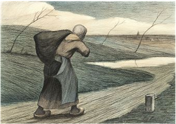 Woman Carrying a Burden, by Eugene Jules Joseph Laermans (1916)