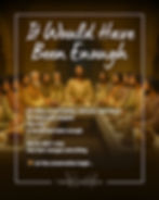 A warmly lit table set for a Passover Seder with glowing candles and wine glasses. Overlaid text reads: “It Would Have Been Enough.” At the bottom, the Catholic-Conversations logo appears with two simple chair icons.