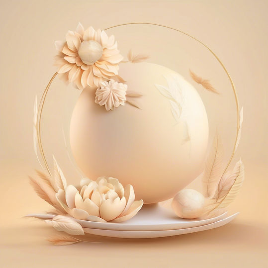 Background , calm like ivory, cream, or soft pastel; gentle or soft shadowing for depth .