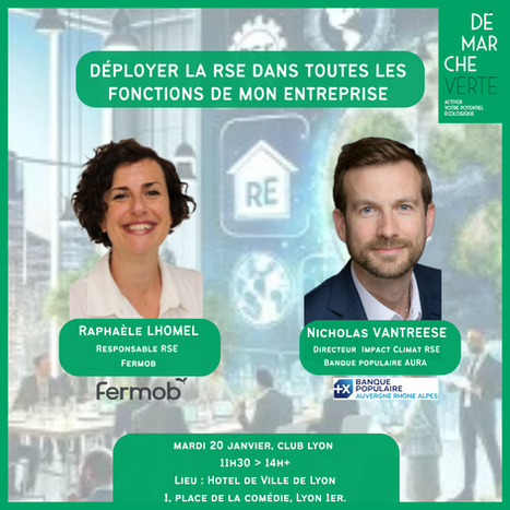 Club Démarche Verte - spécial RSE le 20 janvier à Lyon
