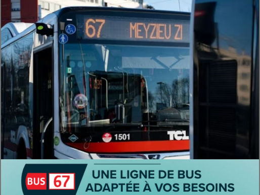 Ligne TCL 67 : des trajets plus rapides et plus fiables vers Meyzieu Z.I.