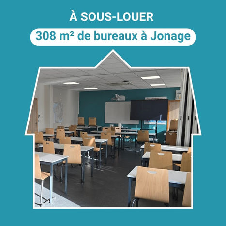 À SOUS-LOUER – 308 m² de bureaux à Jonage (Z.I.) proche du tram