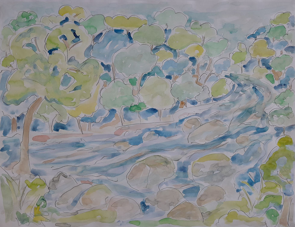 River - Rocks - Trees