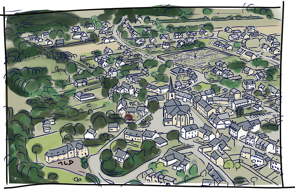 Campeneac bourg esquisse