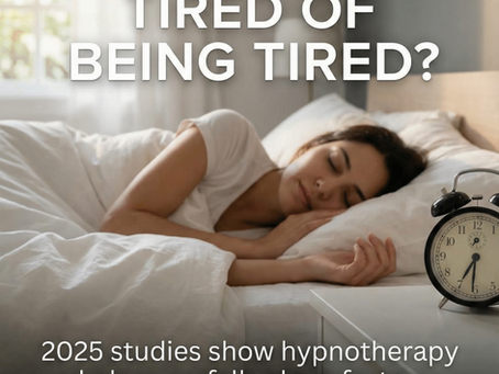 Tired of being tired? 2025 meta-analyses show hypnotherapy is a powerful, drug-free alternative for reducing "sleep latency" (time to fall asleep).