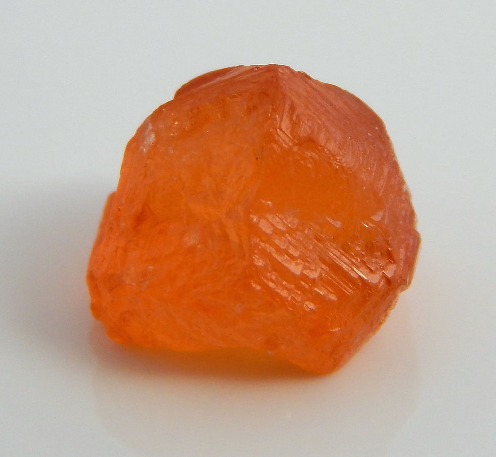 Thumbnail: Mandarin Spessaritite Garnet "etched" Crystal 1.2 Grams (#10)