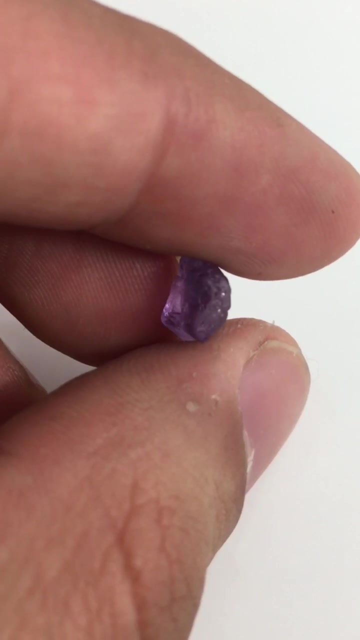 Thumbnail: Purple Umba, valley sapphire facet rough 0.6 Grams (#6p)