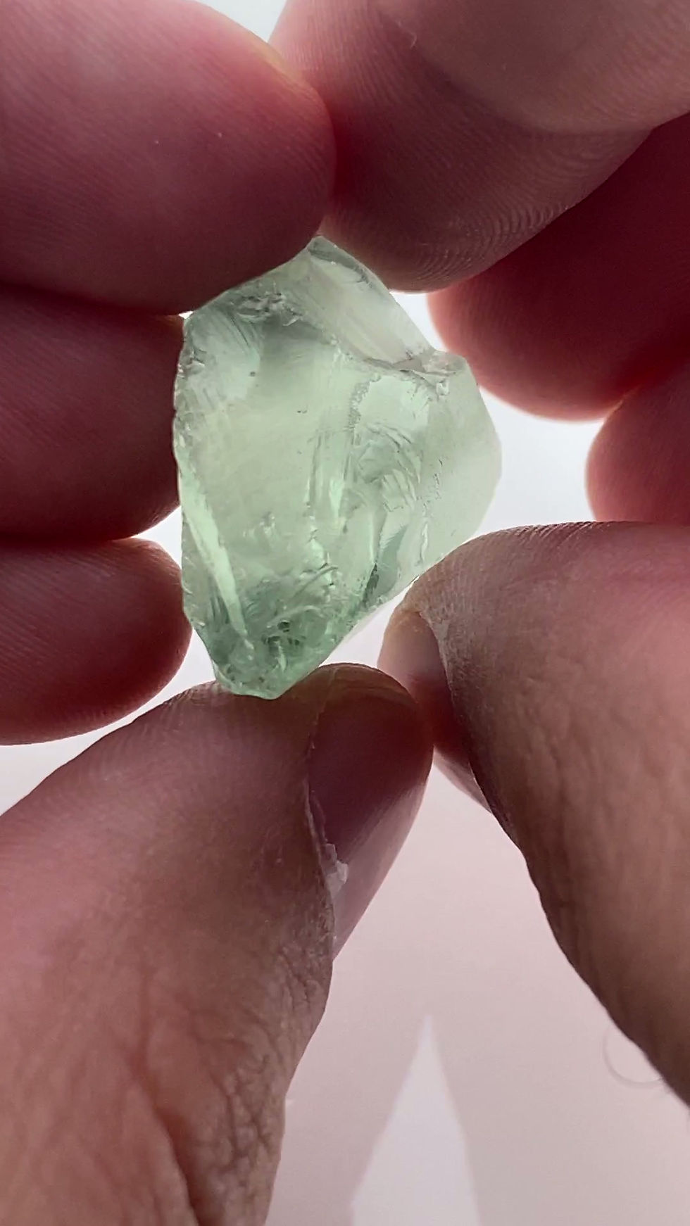 Thumbnail: Prasiolite Facet rough 12.88g (26p)