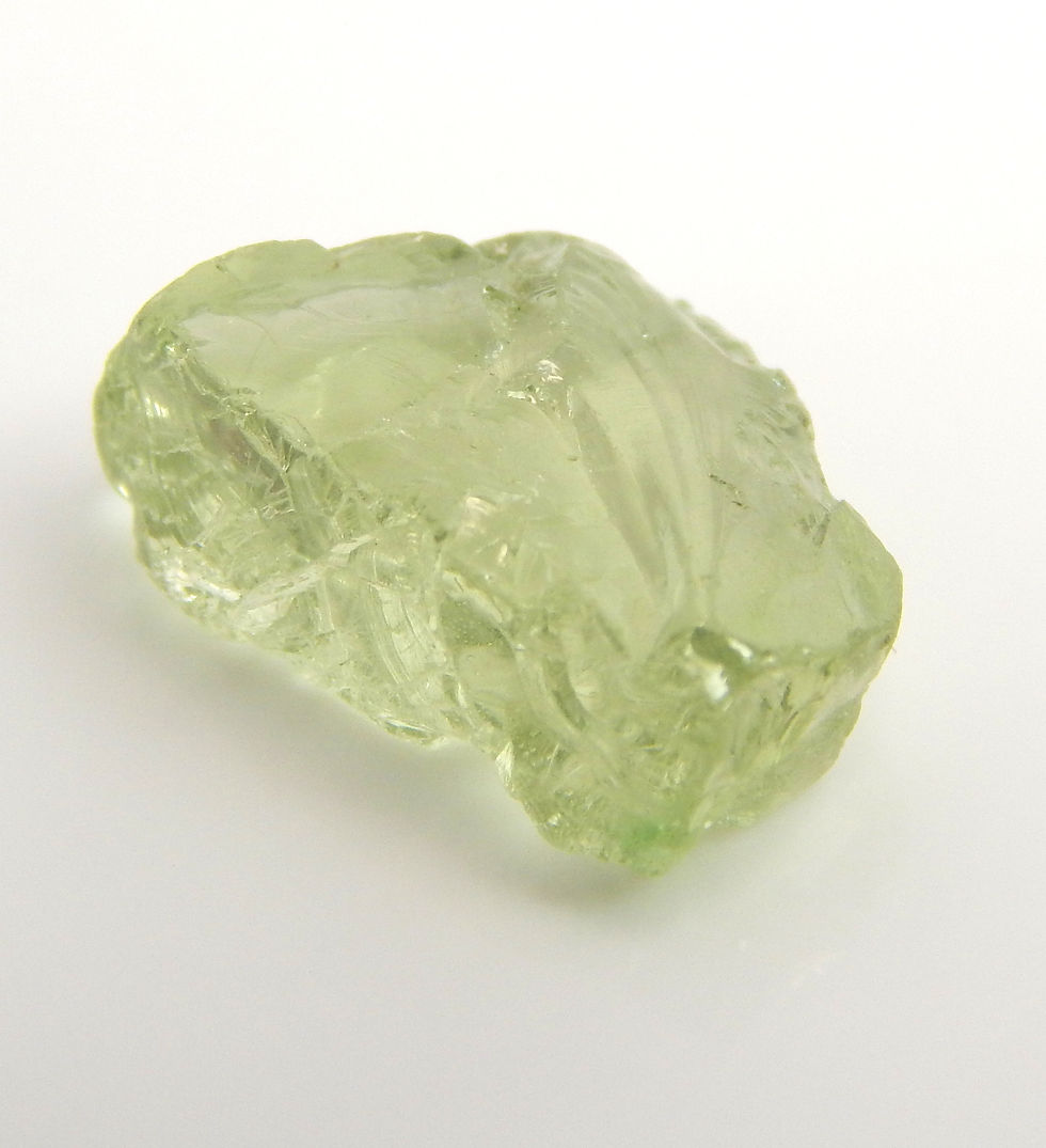 Thumbnail: Kiwi Grossular Green Garnet Facet Rough 1.3 Grams (#197p)
