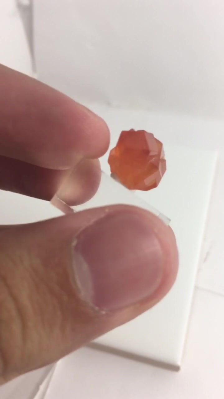Thumbnail: Spessartite Garnet Oyo State Nigeria Twin Crystal Rough 3.1 Grams (#18)